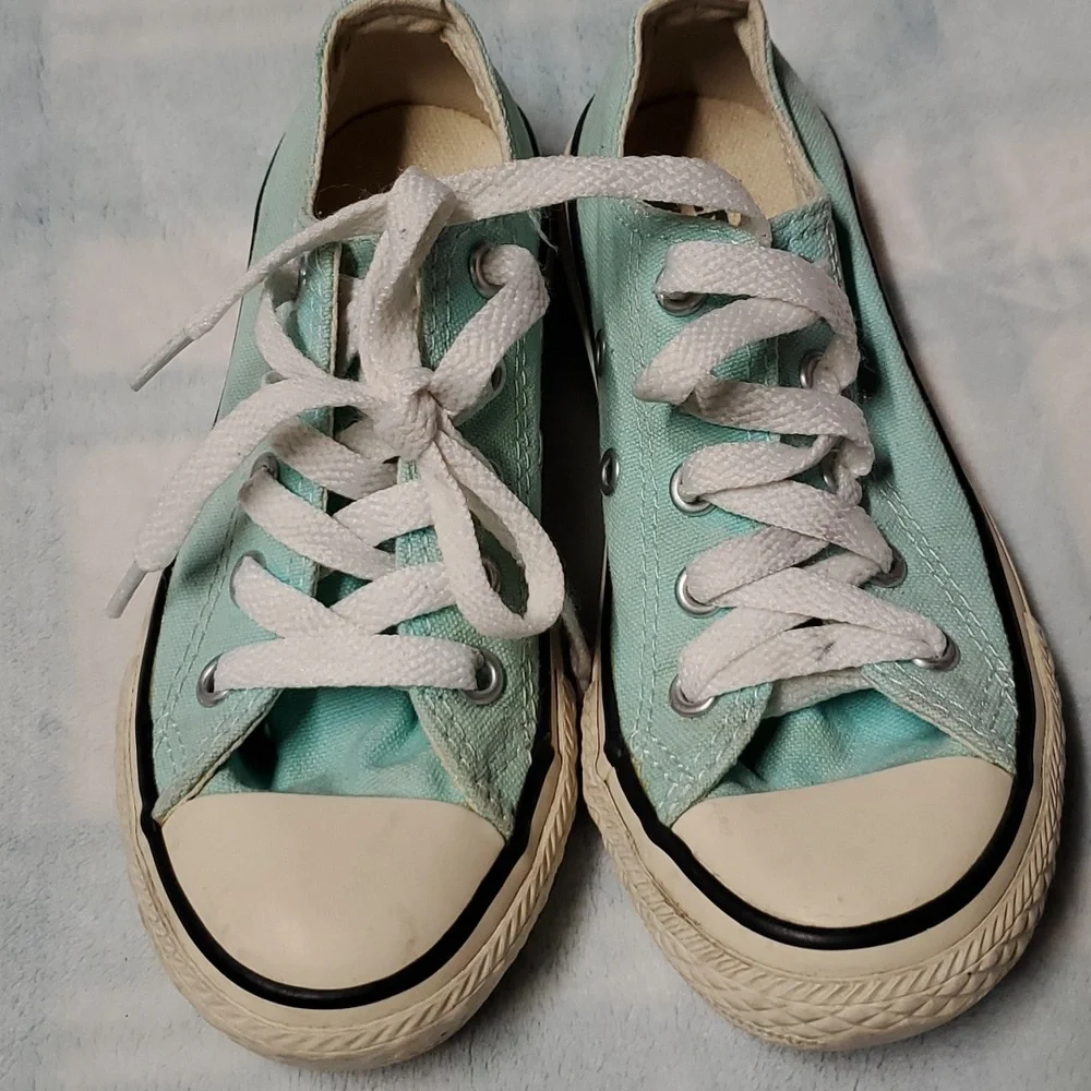 CONVERSE ALL STAR GIRLS BLUE SHOES SIZE 11 - Picture 7 of 12